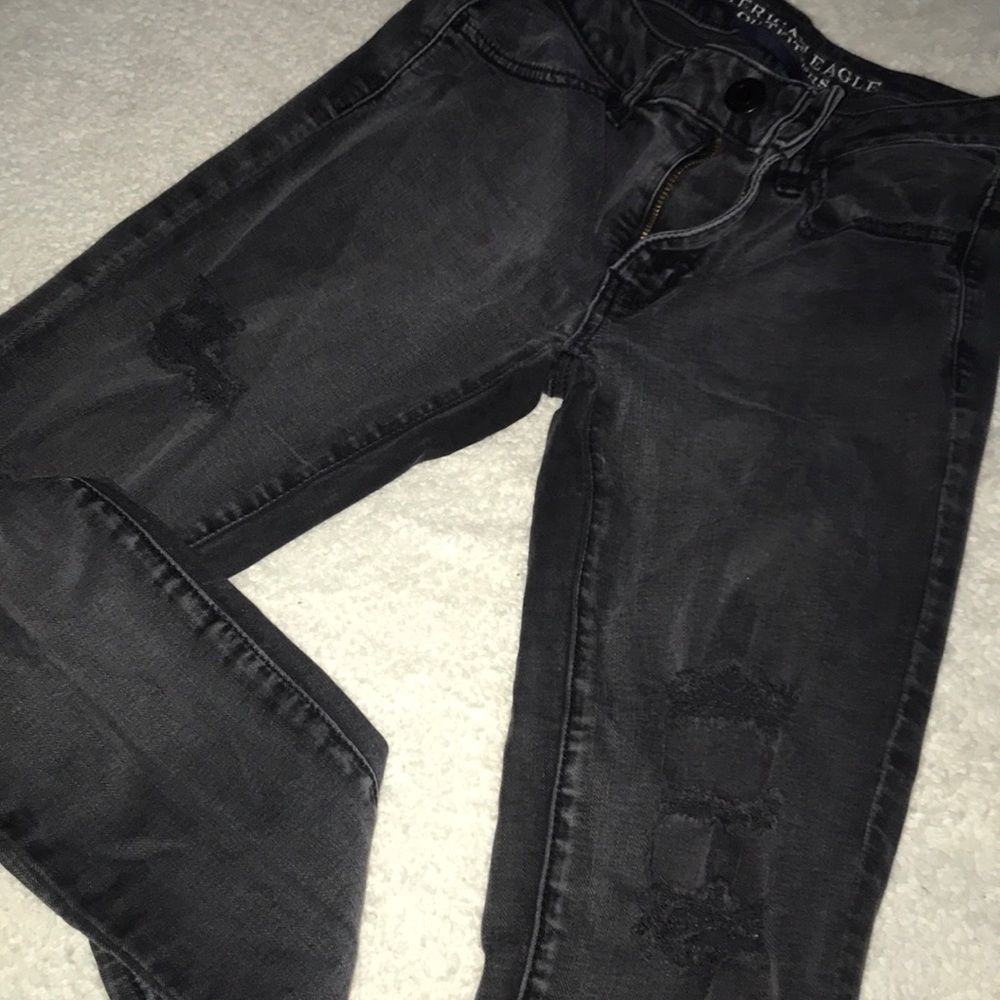 American Eagle Ripped Black Jeans